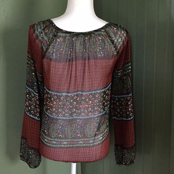 Maurices Boho Elastic Waist Small Lightweight Spring Semi Sheer - Picture 5 of 7